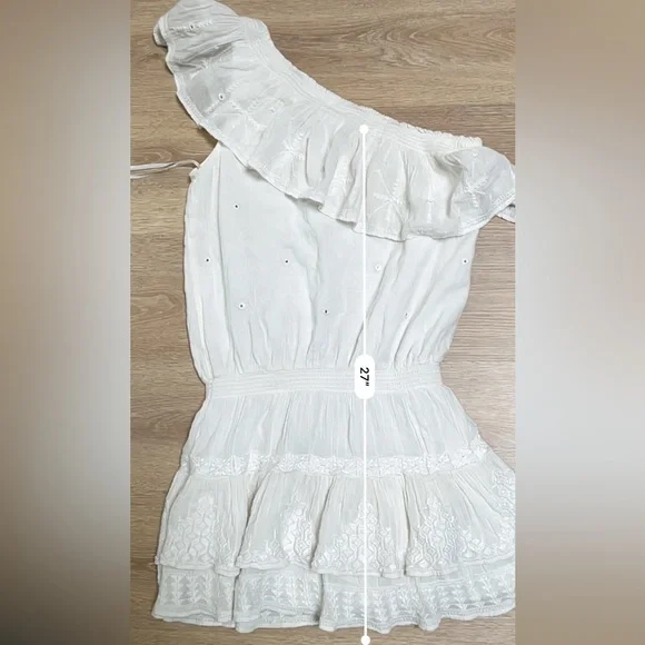 JOIE KOLDA One-Shoulder Cotton Dress White Size Xs Send OFFERS - Picture 7 of 9